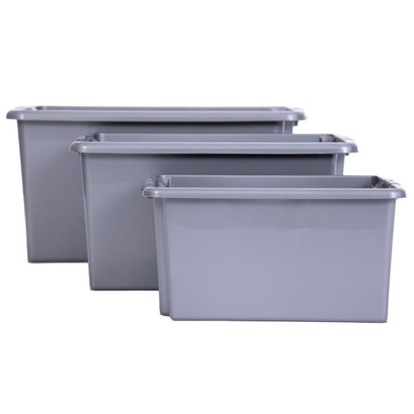 Stack and Store Plastic Storage Boxes 10pk Large Clear | Creative Activity