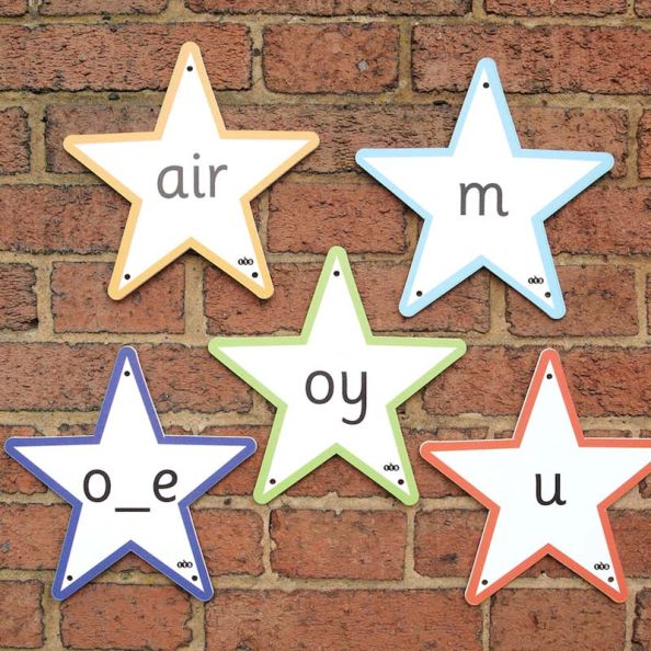 Letter & Sounds Outdoor Stars 68pk | Creative Activity