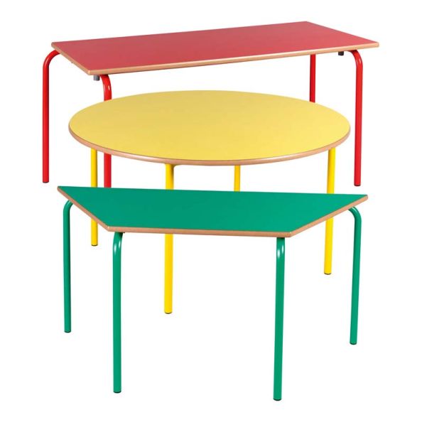 Rectangle Coloured Frame Classroom Table H460mm Yellow Frame | Creative Activity
