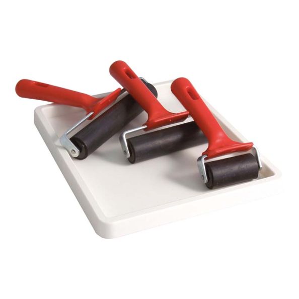 Paint and Inking White Plastic Tray 225 x 175mm 6pk | Creative Activity