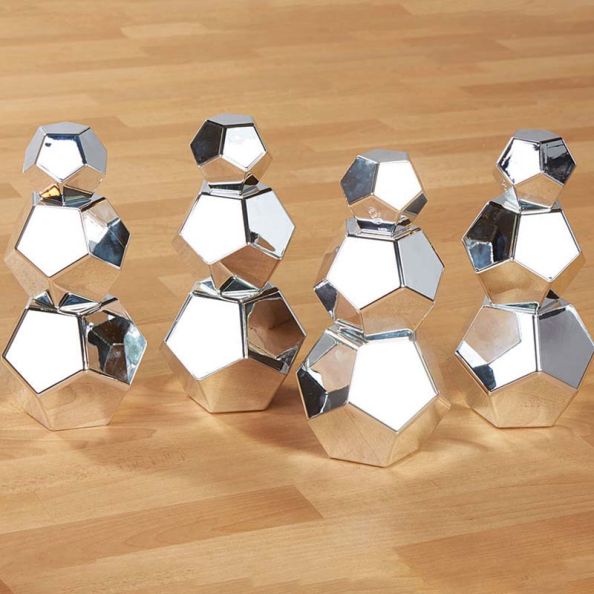 Marvellous Metallics Silver Boulder Blocks 12pk | Creative Activity