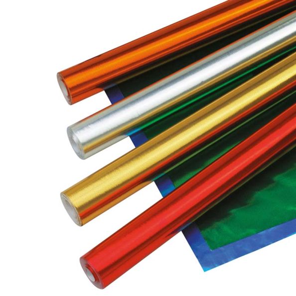 Metal Foil Paper Rolls Assorted 500mmx4.5m 6pk | Creative Activity