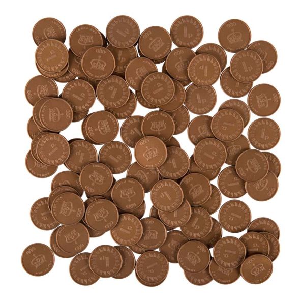 Plastic Play Money Coins 2p - 100pk | Creative Activity