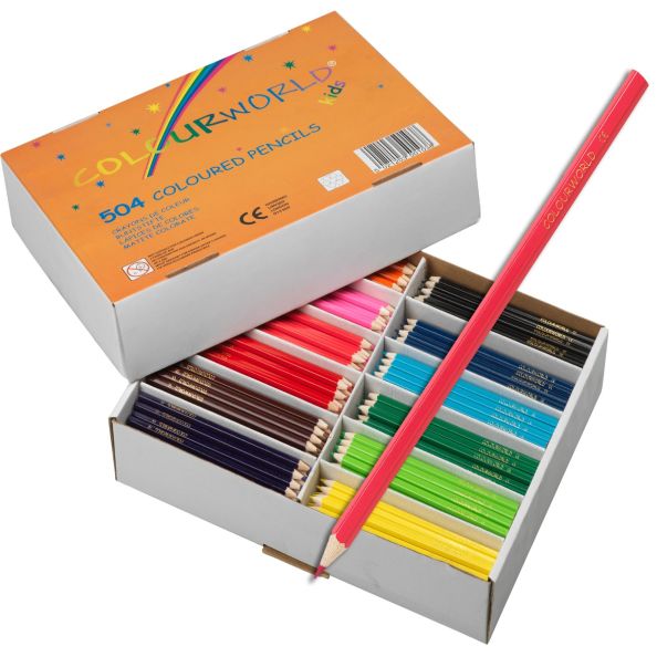 Everyday Value Colouring Pencils Mega Bulk Tray 500 | Creative Activity
