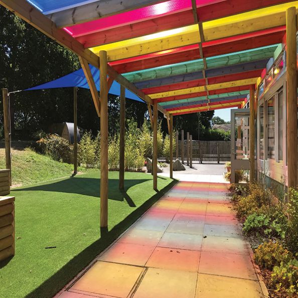 Coloured Roof Pergola - 4000mm x 3000mm | Creative Activity