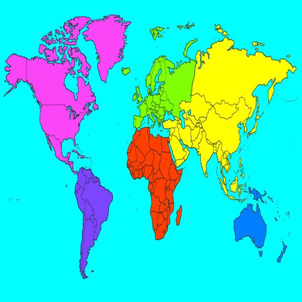 World Map Play Mat L200 x W150cm