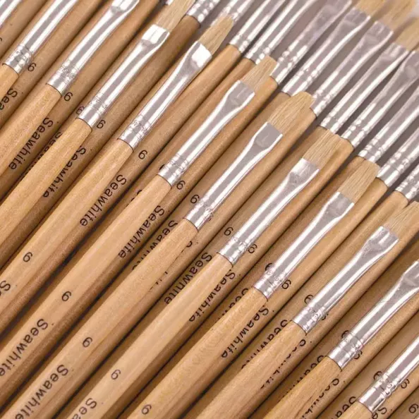 Hogs Hair Educational Brush Pack Flat Size 6 Box of 50