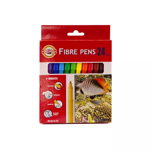 KIN Fibre Tip Pens Washable Set of 24 colours