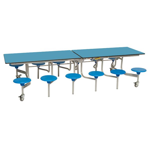 12 Seat Rectangular Mobile Folding Table 3080x760mm H740mm