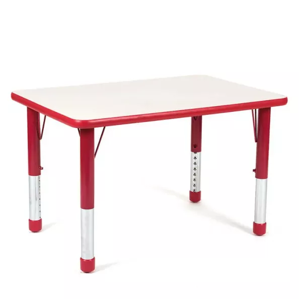 Valencia Rectangular 6 Seater Table Red  | Creative Activity