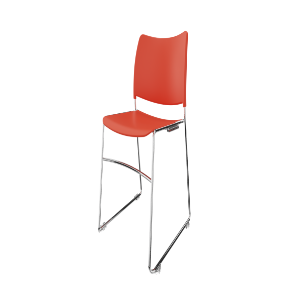 Stax Chair in Soft Red