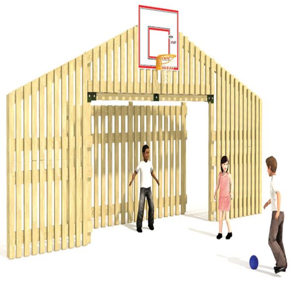 Junior Multi-Use Goals - Junior / KS2 Wooden Goal End With Goal Net | Creative Activity