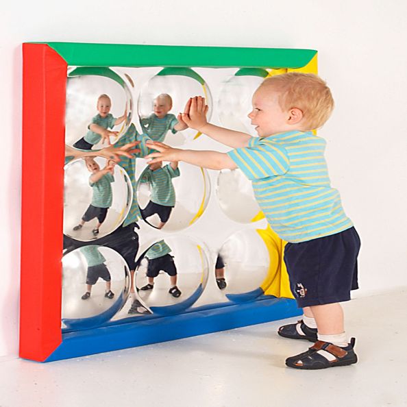 Multicoloured Soft Frame Bubble Mirror 84 x 84cm