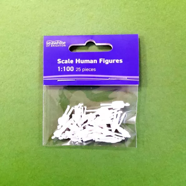 1:100 scale White unpainted figures 25 retail pack