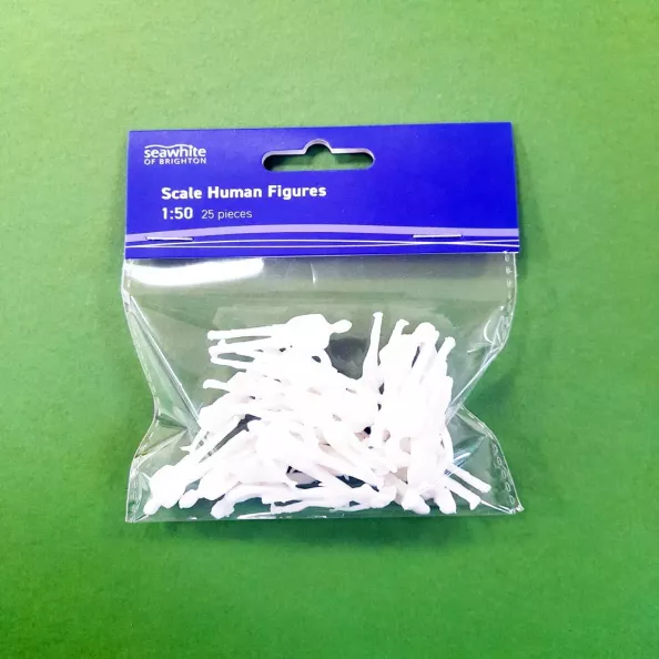 1:50 scale White unpainted figures 25 retail pack