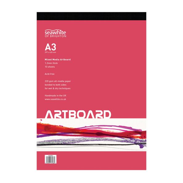A3 Art Board Pad 10 sheets 220gsm all-media faced boards | Creative Activity