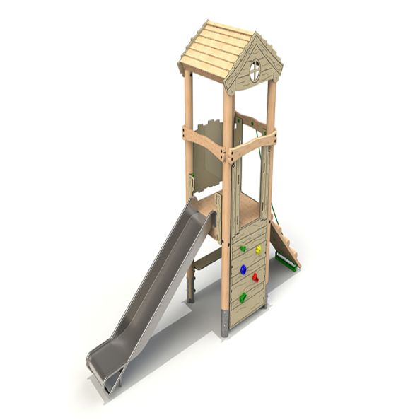 Timber Tower 2 with Plastic Slide