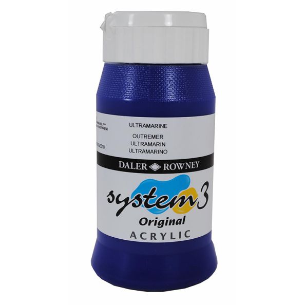 System 3 Original Acrylic Colour 500ml Ultramarine | Creative Activity