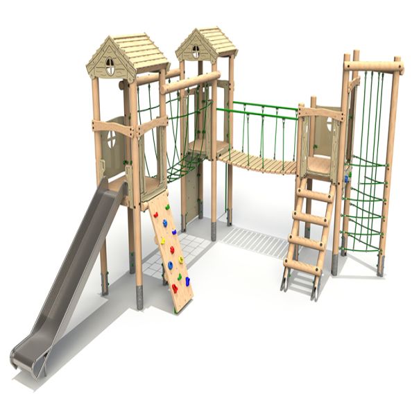 Timber Tower Triple 4 with Plastic Slide