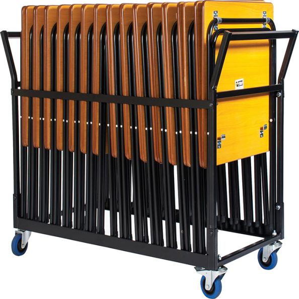 Folding Exam Desk Trolley - Holds 25 Desks Upright | Creative Activity
