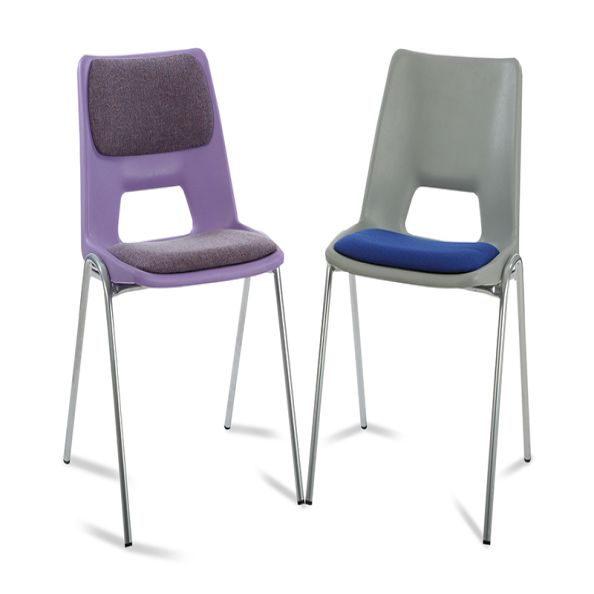 Poly Chair Upholstered Seat And Back Pad Option  | Creative Activity
