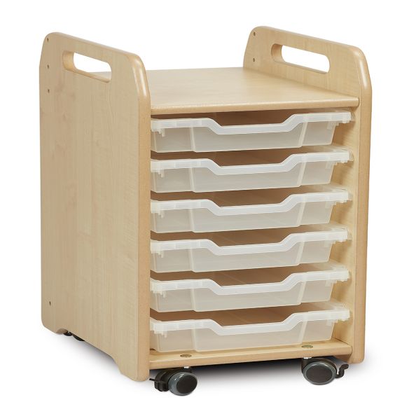 Tray Storage Unit (1 column) with 6 Shallow Trays | Creative Activity