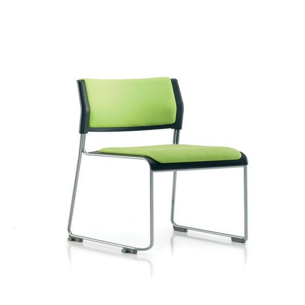 Kraft Sled Frame Fully Upholstered Sidechair | Creative Activity