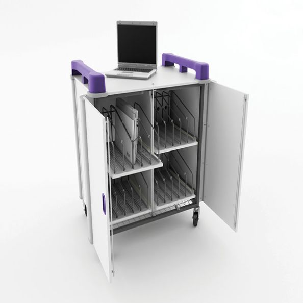 20 Port Laptop Storage Trolley Vertical | Creative Activity