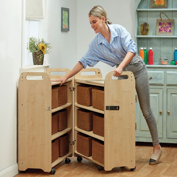 Pack-Away Cabinet with 12 Deep Baskets | Creative Activity
