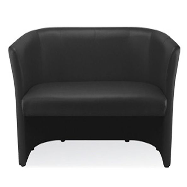Retro Leather Tub 2 Seater Black | Creative Activity