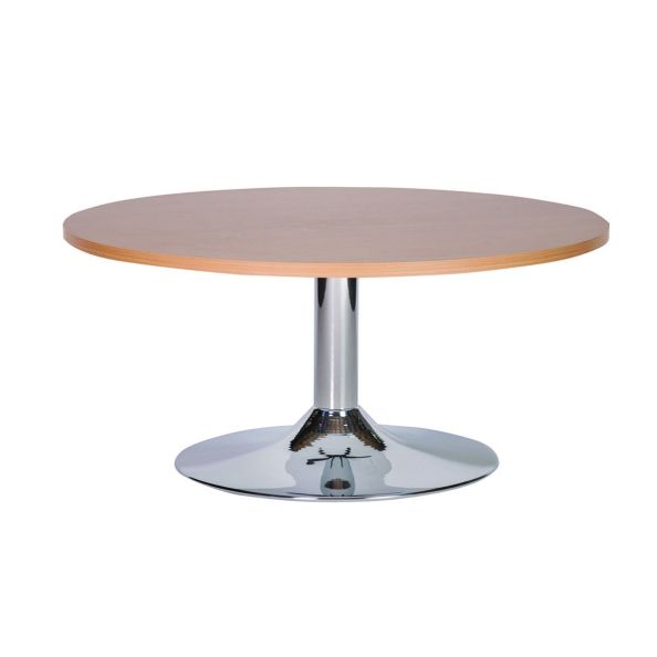 Stainless Steel Column Leg Coffee Table - Circular 600mm Dia | Creative Activity
